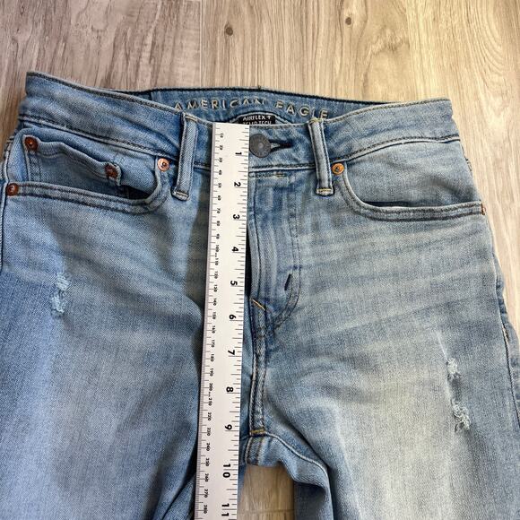 American Eagle Airflex + Temp Tech Athletic Skinny Distressed Jeans Size W28 L28 - Picture 4 of 12